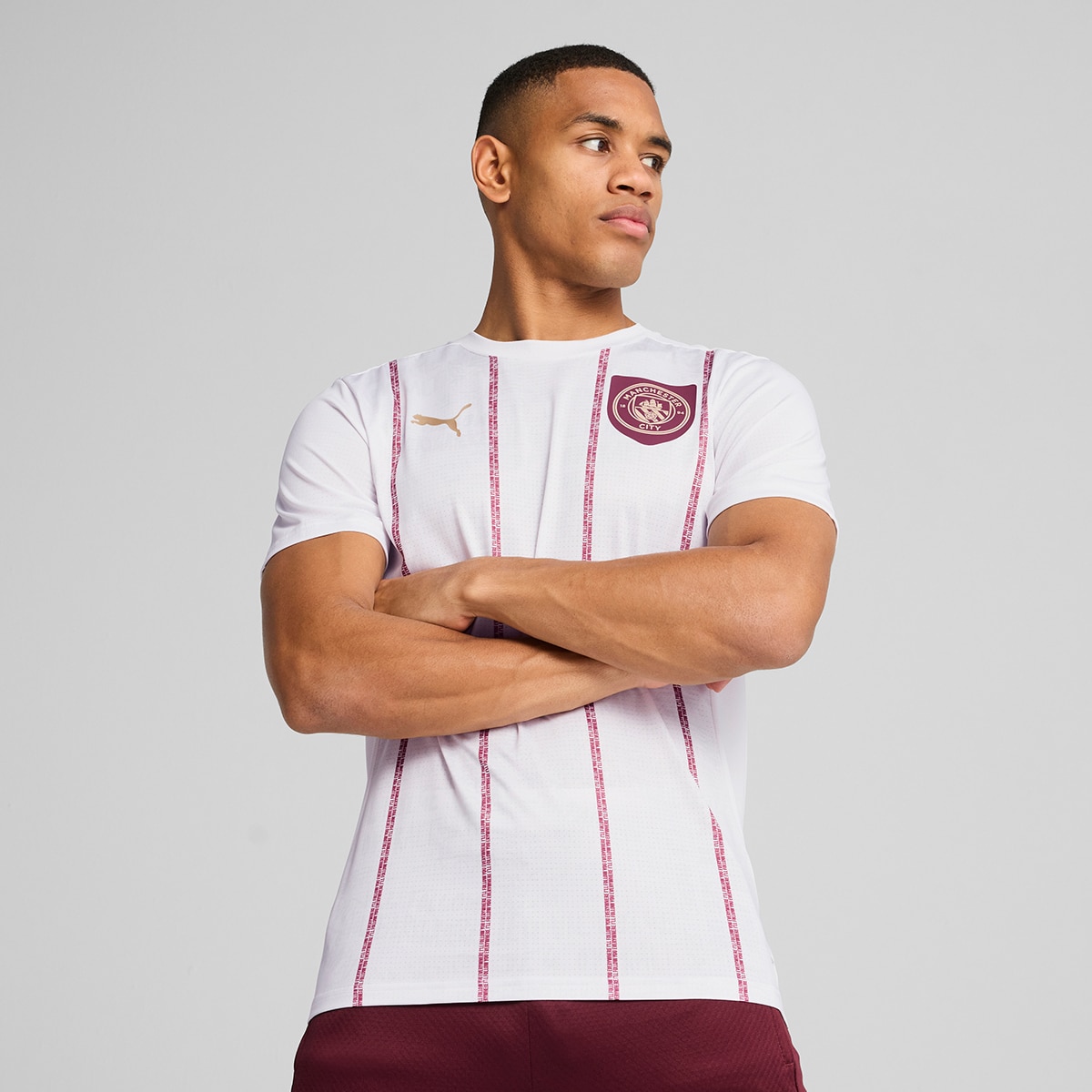 Puma - Camiseta fútbol de hombre MCFC Prematch SS Jersey Puma.