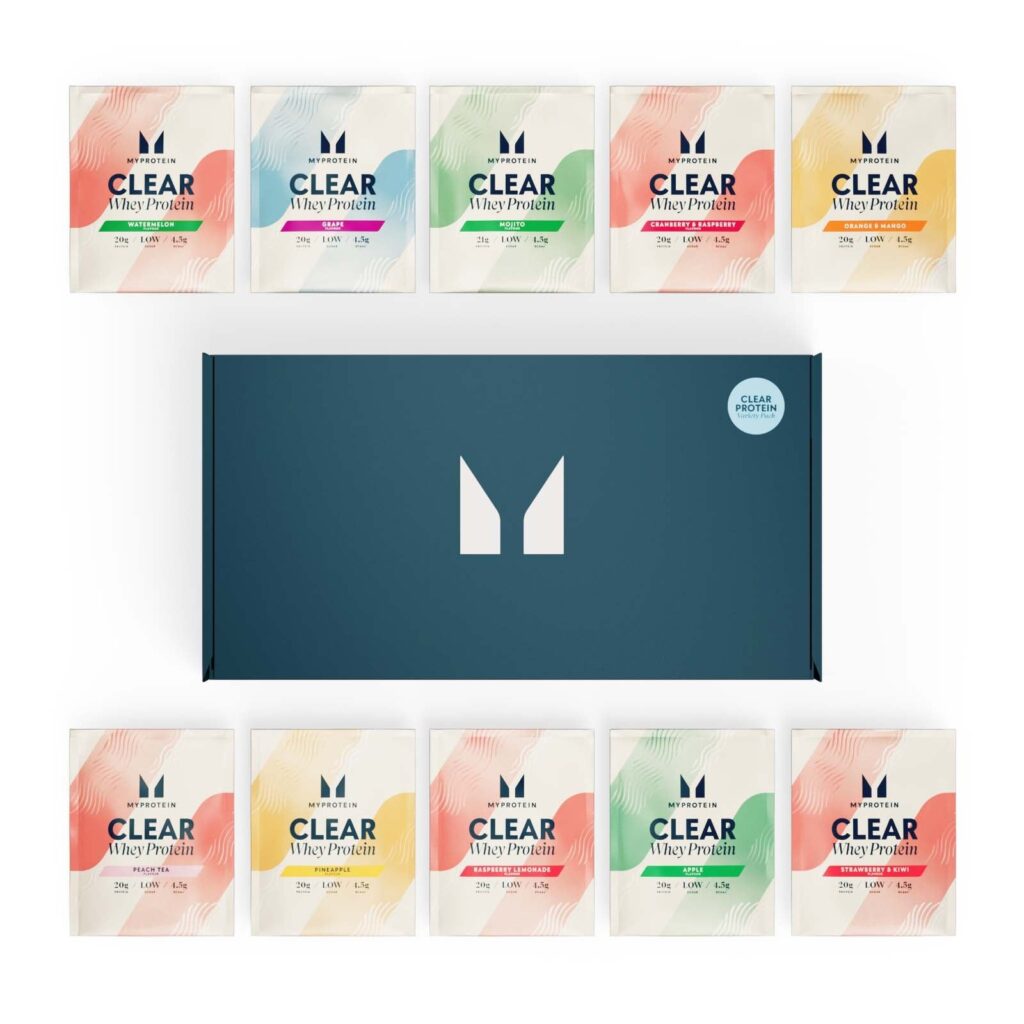 💪 Caja Variada de Clear Whey Protein | Myprotein ES — 50% OFF