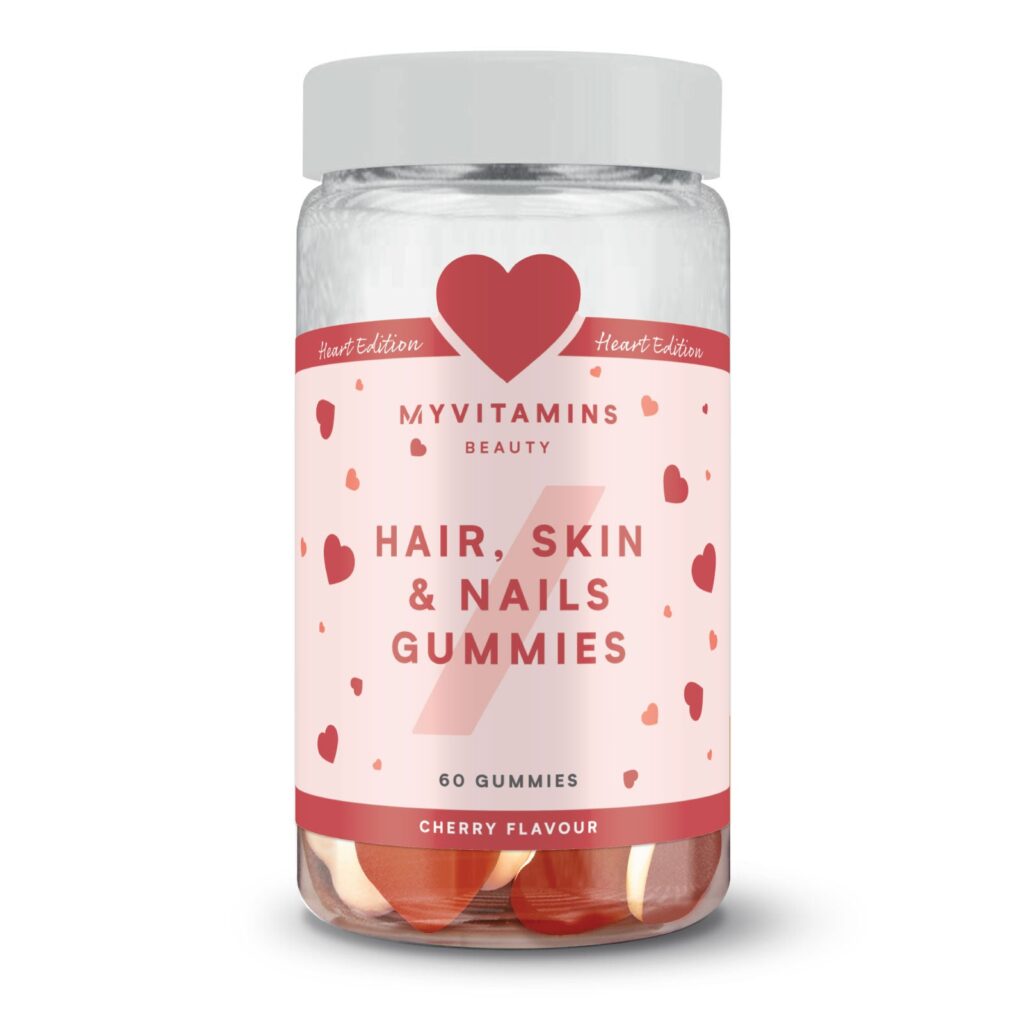 💪 Gominolas para el cabello, la piel y las uñas – Corazón en capas – 60Gominolas – Cereza | Myprotein ES — 50% OFF