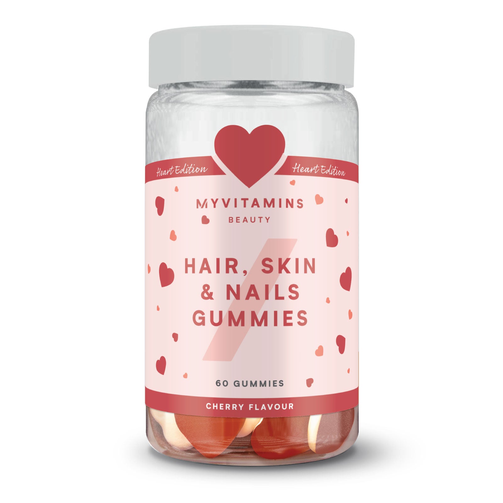 Gominolas para el cabello, la piel y las uñas – Corazón en capas - 60Gominolas - Cereza
