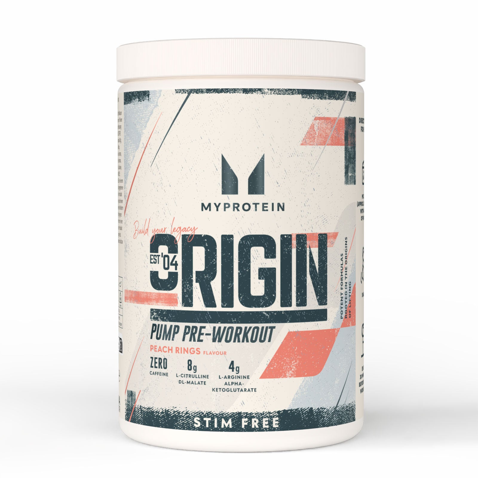 Origin Pre-Entreno Sin Estimulantes - 600G - 30raciones - Peach Rings