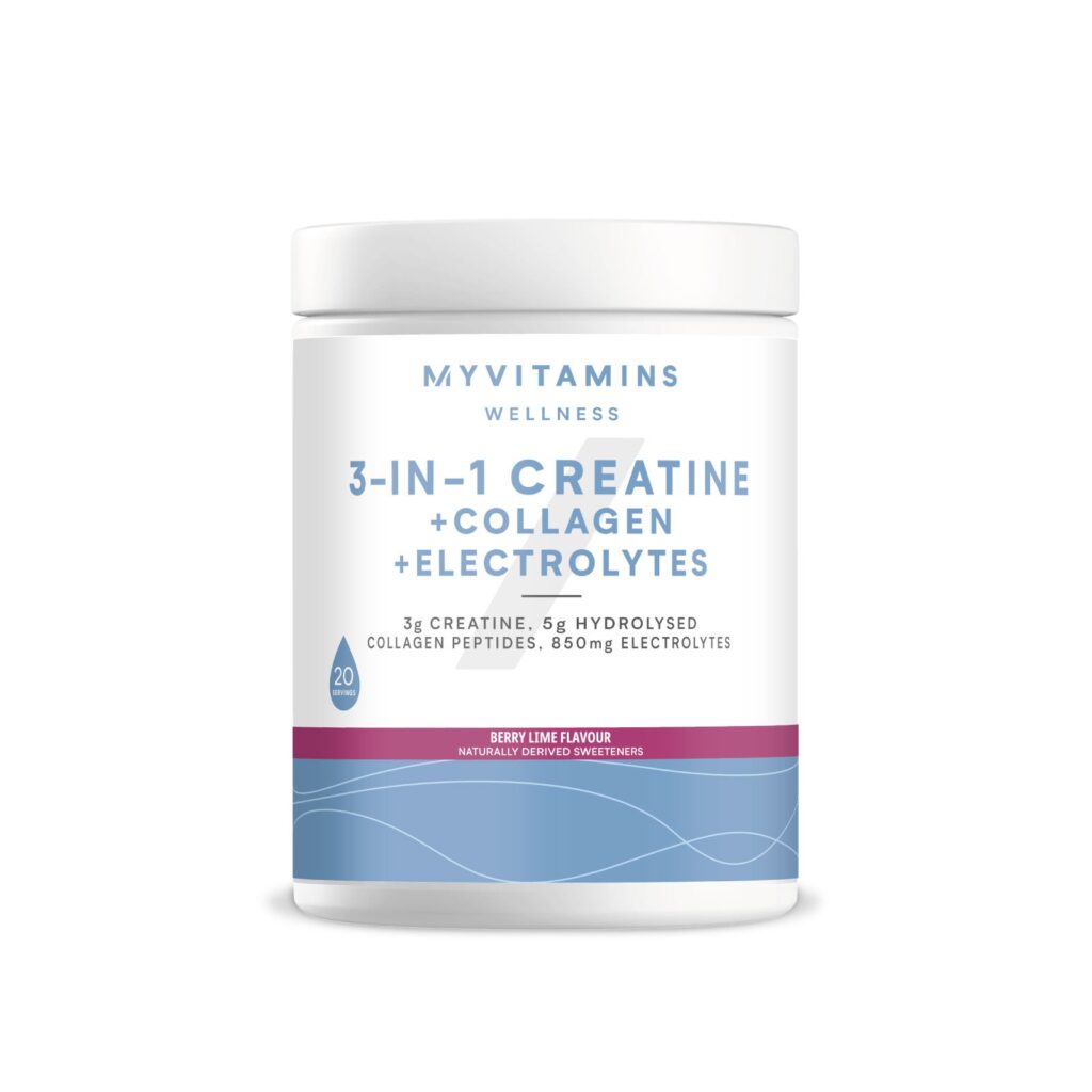 💪 Creatina 3 en 1 + Colágeno + Electrolitos – 237G – 20raciones – Mixed Berry Lime | Myprotein ES — 50% OFF