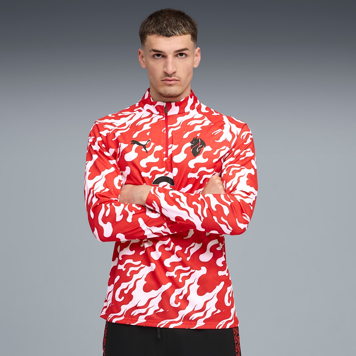 Puma - Chaqueta de Hombre ACM Warm Up 1/4 Zip Top Puma.