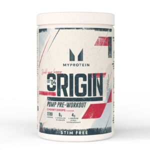 💪 Origin Pre-Entreno Sin Estimulantes – 630G – 30raciones – Cherry Drops | Myprotein ES — 50% OFF