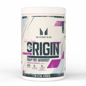 💪 Origin Pre-Entreno Sin Estimulantes – 600G – 30raciones – American Grape | Myprotein ES — 50% OFF