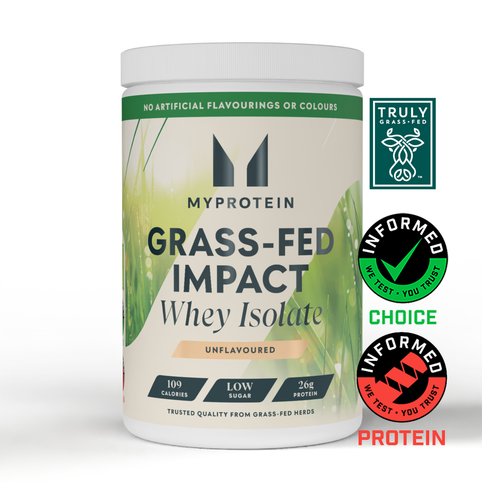 Impact Whey Isolate de vacas alimentadas con pasto - 1kg - Sin Sabor