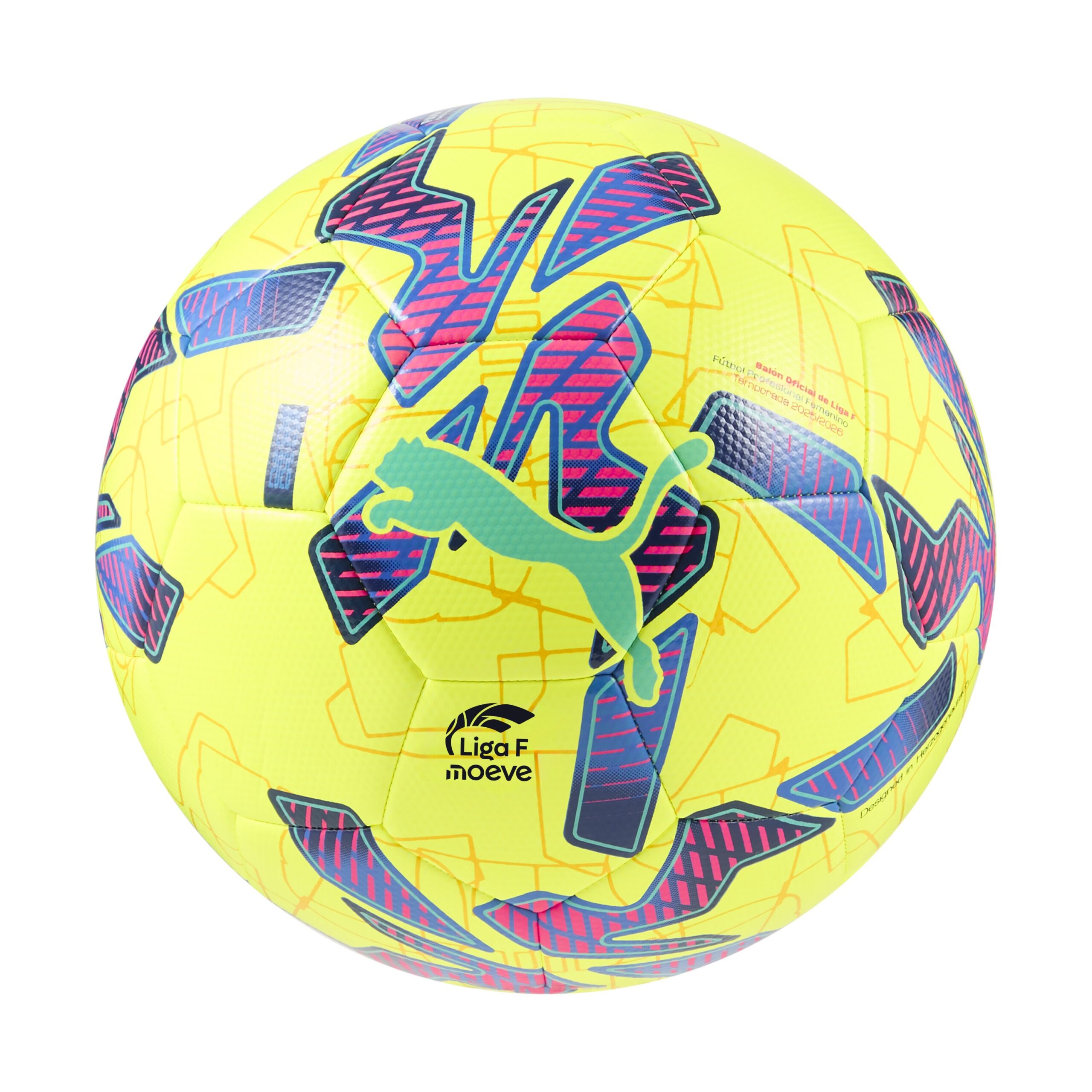 Puma - Balón de fútbol LIGA F Hybrid Yellow Unisex Puma.