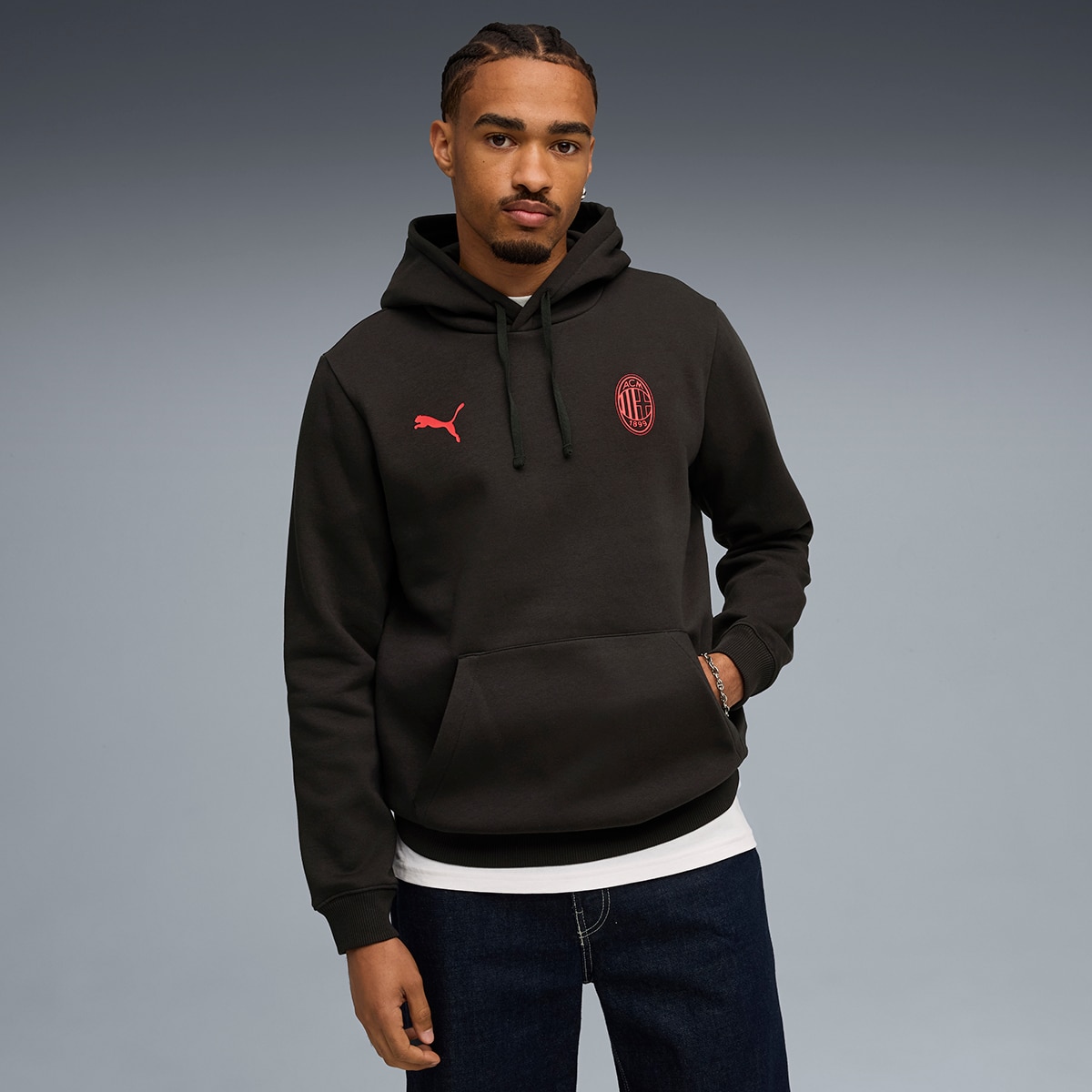 Puma - Sudadera de Hombre ACM FtblESS Hoodie FL Puma.