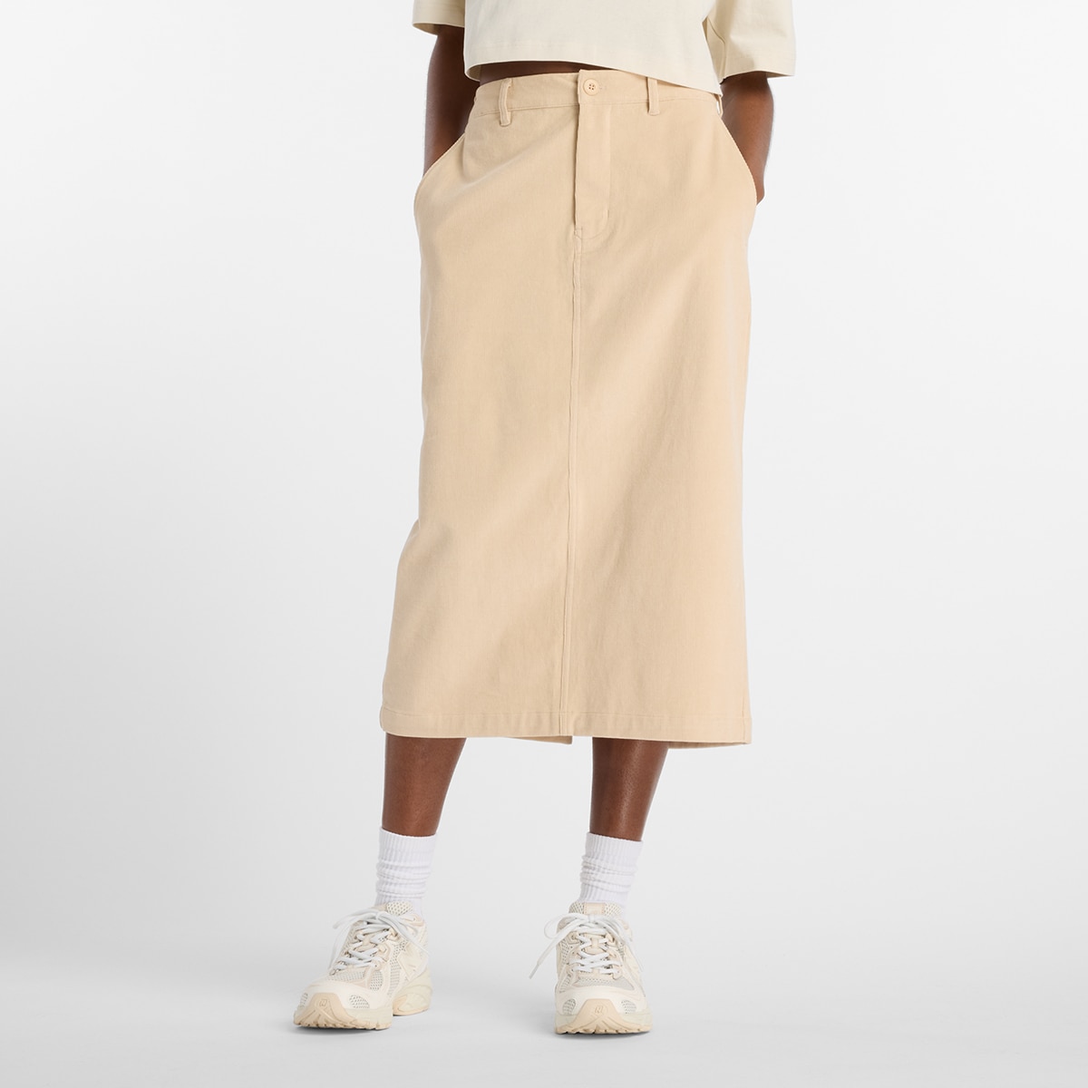 New Balance - Falda midi Stretch Corduroy de Mujer New Balance.