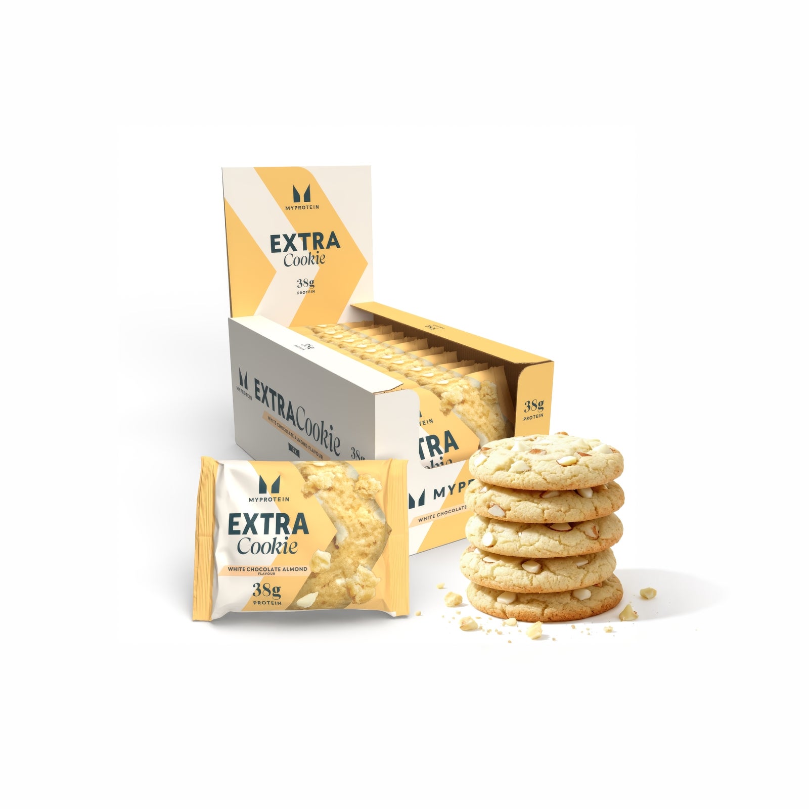 Cookie Proteica - 12 x 75g - Chocolate Blanco con Almendras