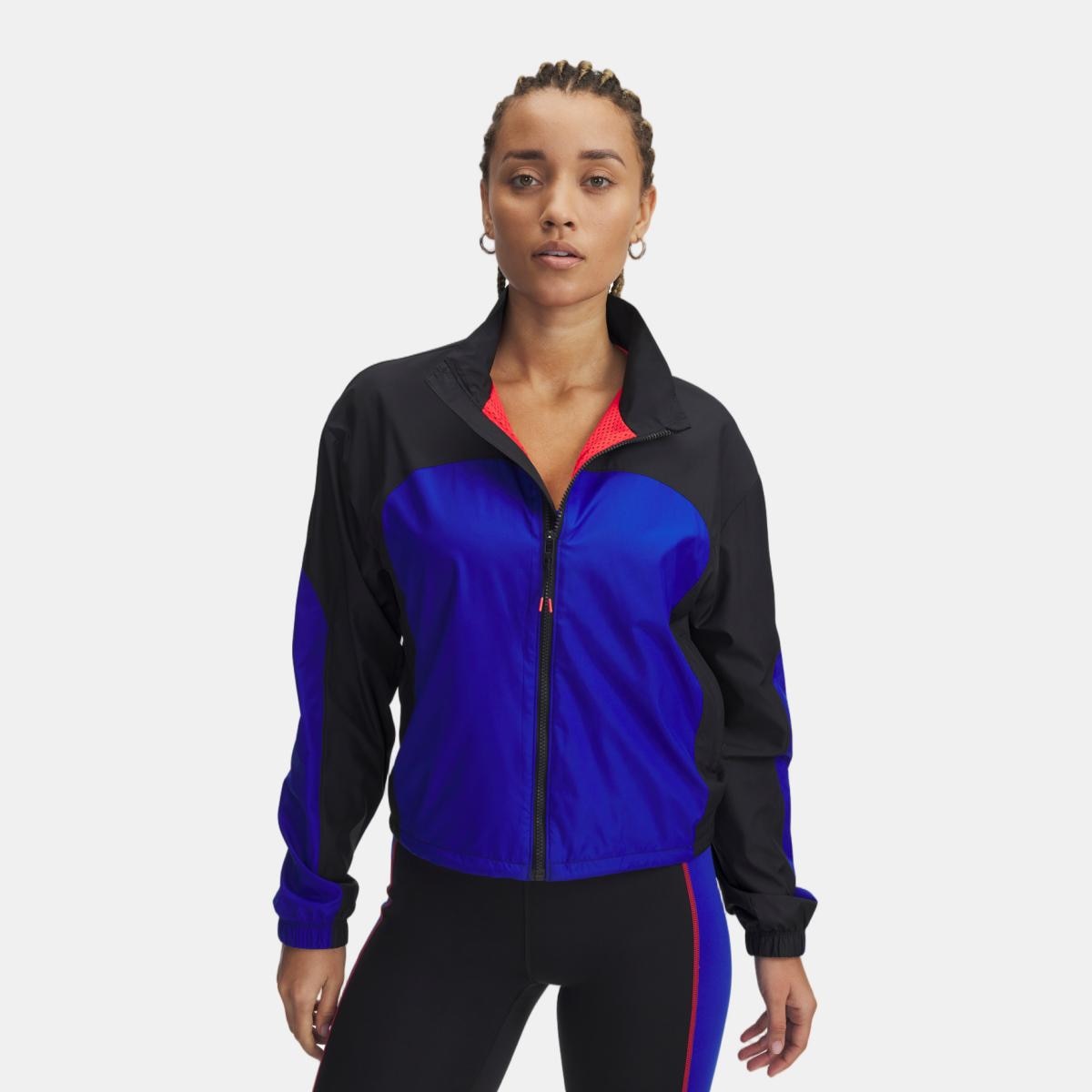 Under Armour - Sudadera de mujer Project Rock Woven Top Under Armour.