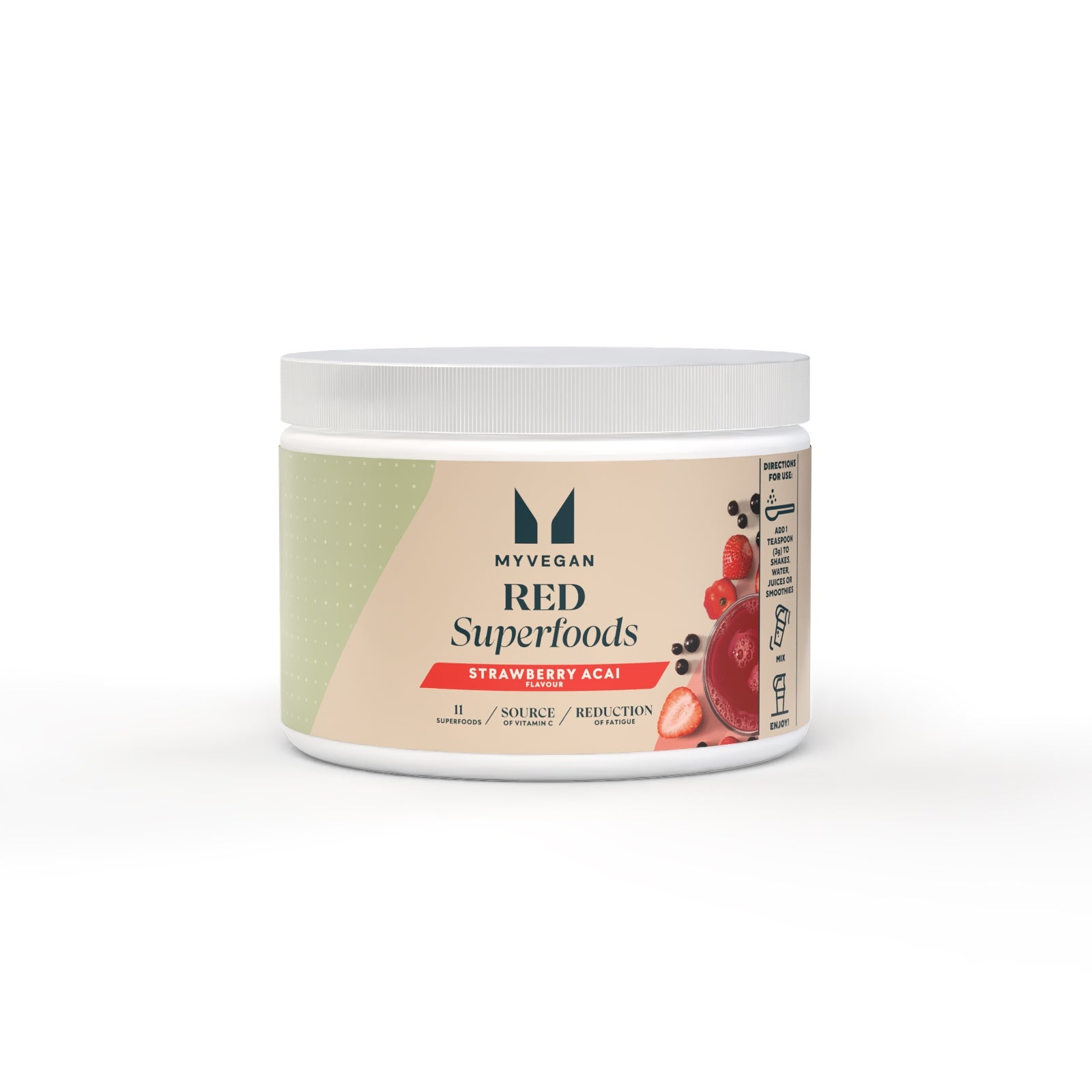 Mezcla vegetal de superalimentos rojos - 50raciones - Strawberry Acai
