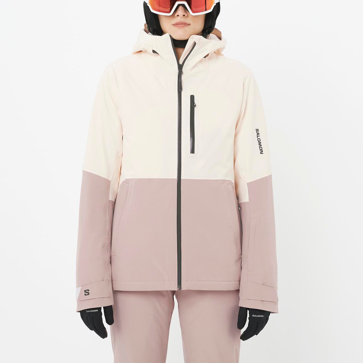 Salomon - Chaqueta aislada con capucha para mujer HIGHLAND JACKET W SALOMON.